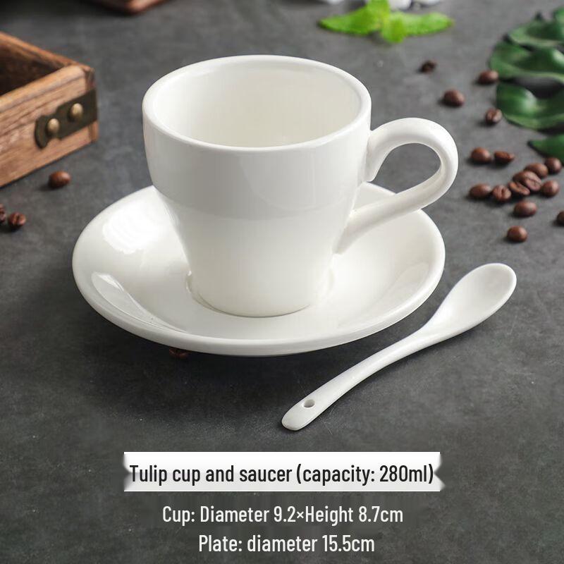 Junshiqian WZ Reinweiß Verdicktes Keramik Europäischer Stil Kaffeetassenset