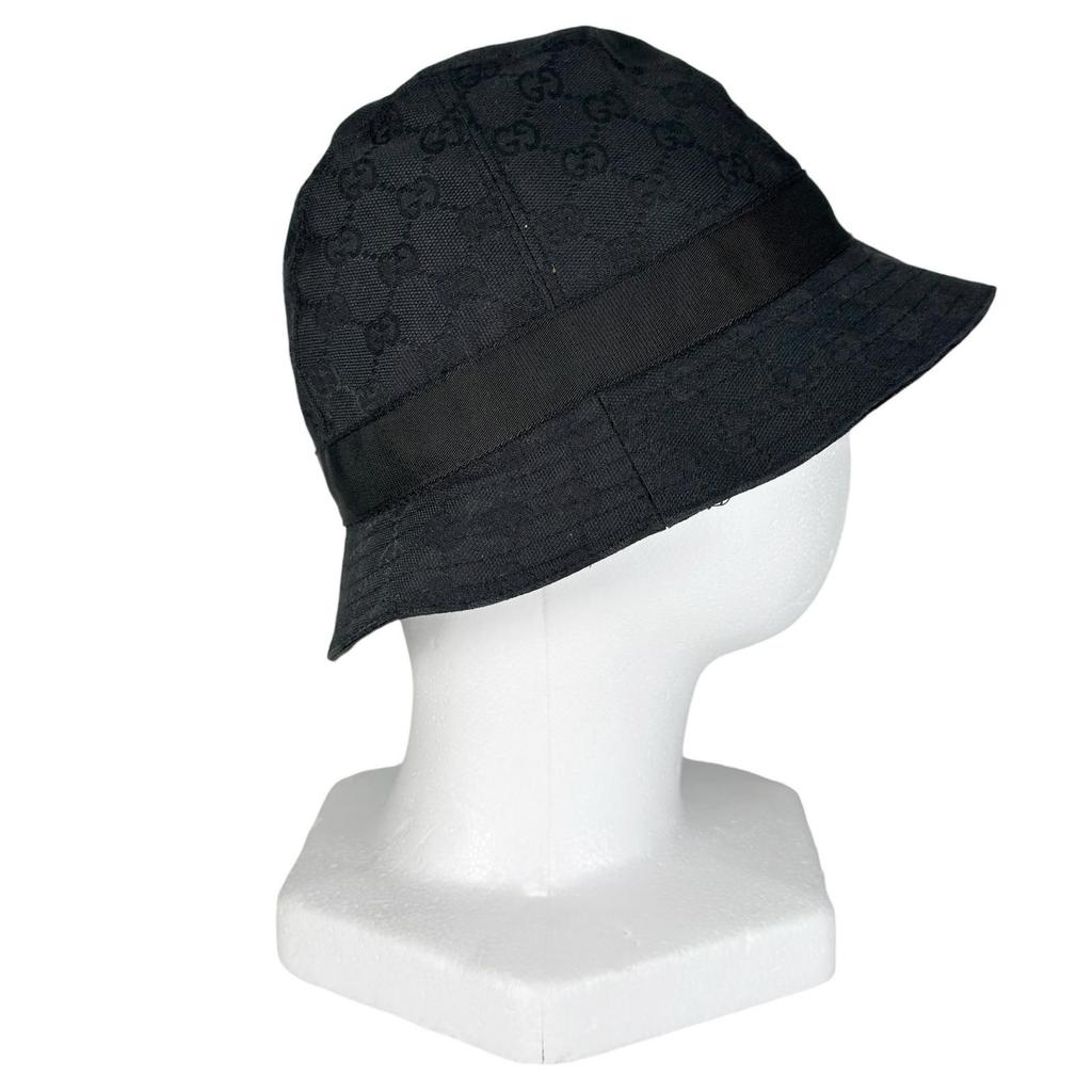 GUCCI GG canvas hat black Women bucket used