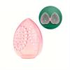 1pc/2pcs Makeup Egg Plastic Storage Box, Egg-shaped Makeup Puff and Sponge Display Rack - Stylish Storage Organizer with Ventilation