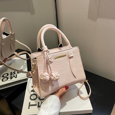 Τσάντα χειρός με πέτρινο μοτίβο, μοντέρνα μικρή τετράγωνη τσάντα, δημοφιλής γαλλική τσάντα ώμου με έναν ώμο