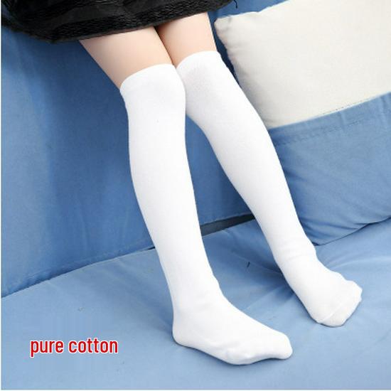 Kids' Mid-Calf Athletic Socks - Over-the-Knee, Polyester Cotton for Boys & Girls School Uniforms