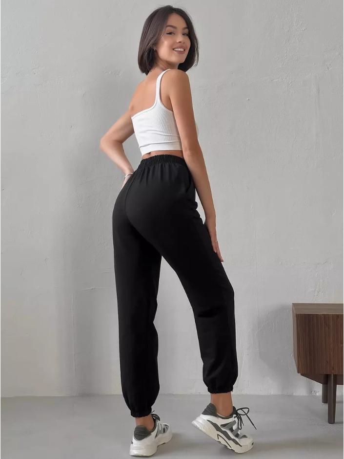 European & American Women's Casual Loose Jogging Sweatpants - Cuffed Long Pants
