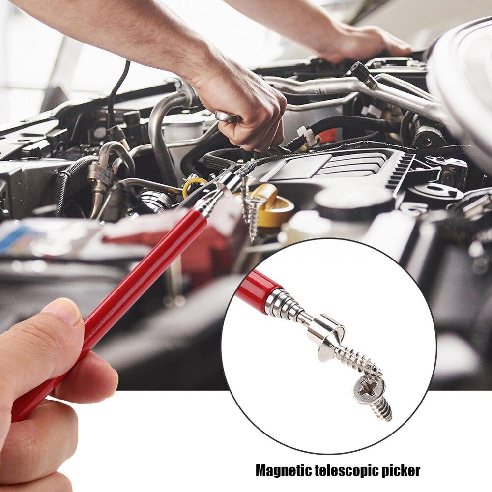 5 Pound Magnetic Retractable Pickup Black Suction Iron Rod Portable Multifunctional Extractor Pen Clip Automotive Repair Tools