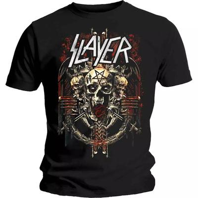 100% Baumwolle TOPS Slayer T-Shirt Dämonisches Admat Schwarz Classic Rock Metal Band T-Shirt Unisex