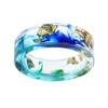 Groovy Ring Unisex Trendy Multicolor Ink Transparent Resin Ring Party
