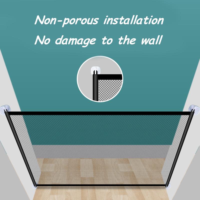 Pet Barrier Fences Portable Folding Breathable Mesh Dog Gate Pet Separation Guard Isolated Fence Dogs Baby Safety Fence