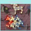 Star Shape Animal Night Light With Switch Control Suitable For Party And Romantic Settings