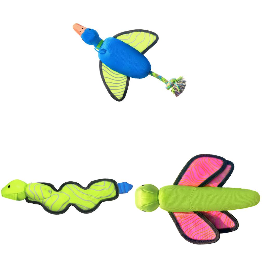 Oxford Cloth Interactive Pet Toy With Sound Ejecting Flying Insects For Dogs Outdoor Play