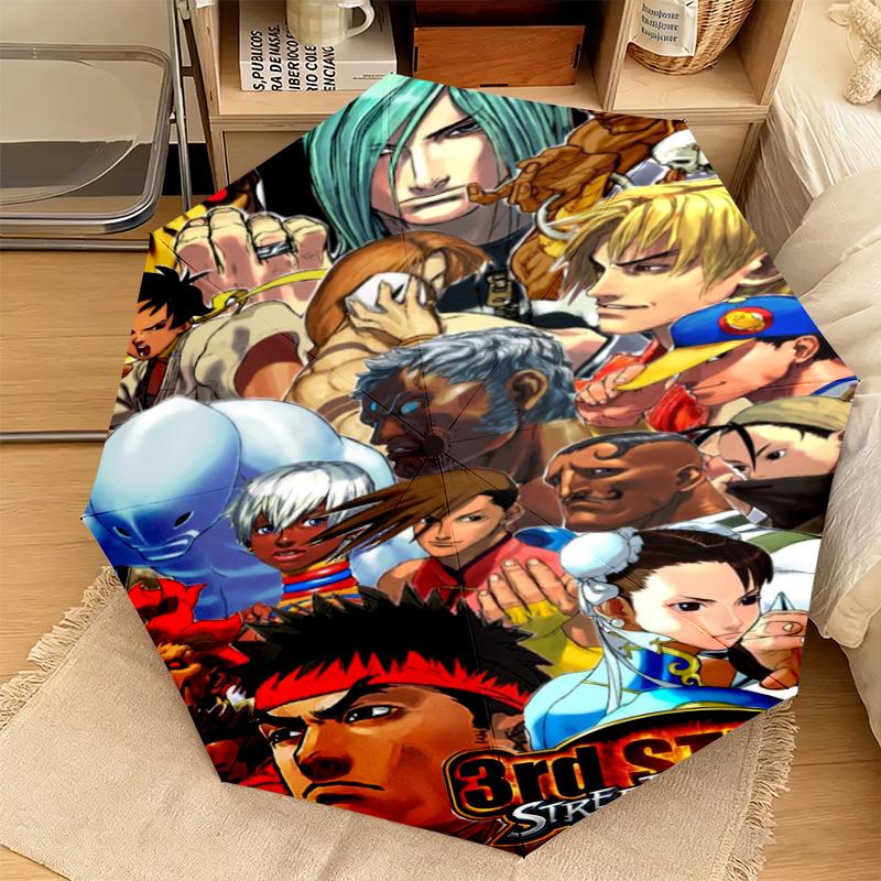 Street Fighter Ii Characters Automatic Umbrella - Suitable Travel Portable Umbrella Outdoor sun shading umbrella Suitable For All Seasons