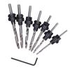 Adjustable Collars Tapered Countersink Bit Set Hex Wrench High Speed Steel Bit Set Wood Drilling