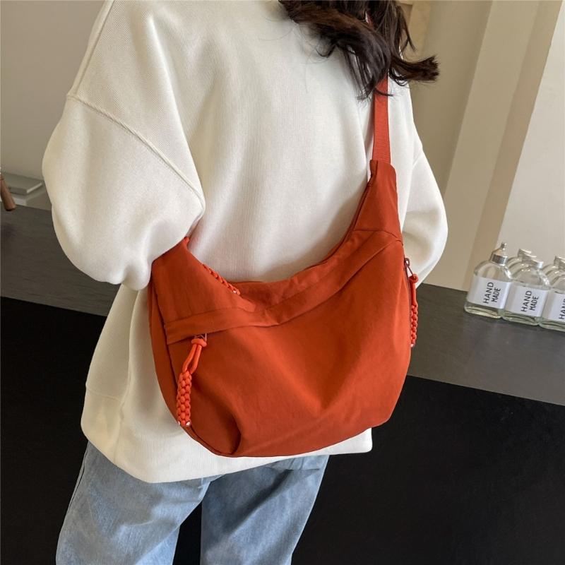 2024 NEW Dumpling Bags Nylon Bag for Girl Student Solid Color Fashion Shoulder Bags Crossbody Bag