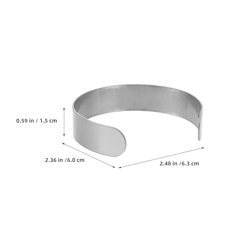 STOBOK Bracelet Making Kit, 10-Piece Stainless Steel Bracelet Core Set, 15mm Open Ring, C-Shaped Bangle Core for DIY Bracelets