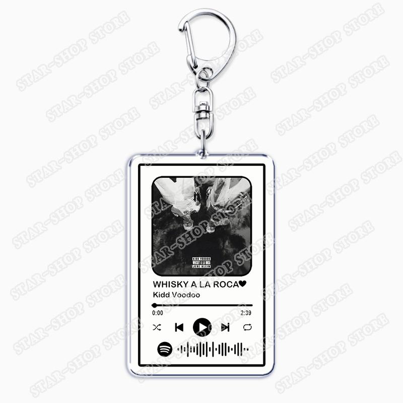 

Singer Kidd Voodoo Songs Keychains for Women Accessories Bag PONTE LOKITA Tas Texteandome Music Keying Jewelry Fans Friend Gifts
