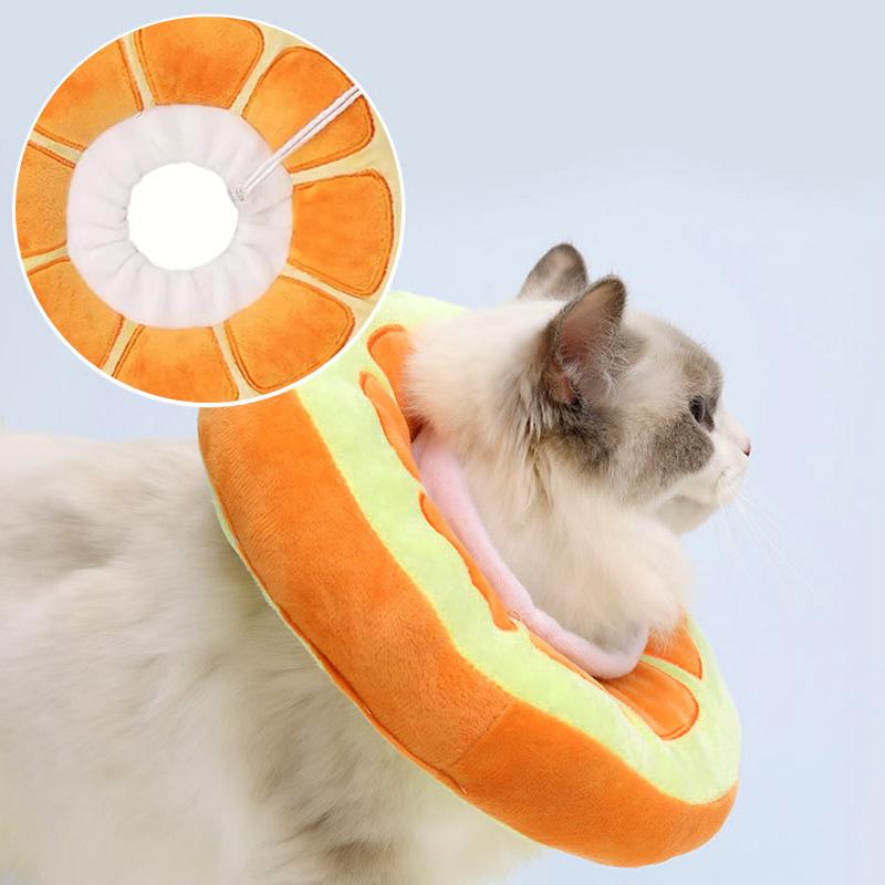 

1 шт., регулируемый ошейник для кошек в форме фруктов, предотвращает укусы, Элизабет, защита