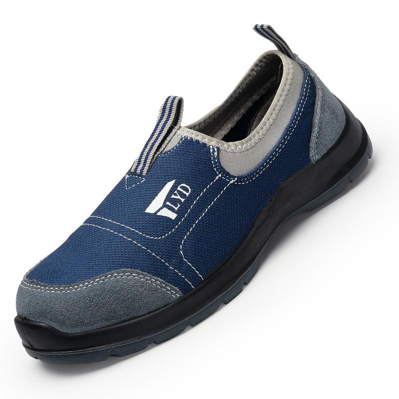 

Легкая мужская рабочая обувь, дышащая, дезодорирующая, противоударная, со стальным мешком на голове, защитная обувь 46