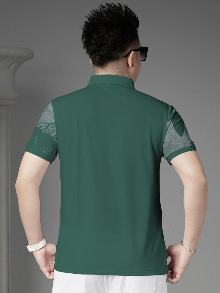 European Trendy Brand Printed Short-Sleeved Polo Shirt for Men Summer 2025 New Slim Fit Lapel Top Half-Sleeved T-Shirt for Men