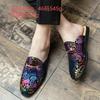 Half Slippers Summer New Men's Shoes Fashion Trend Half Drag Leather Shoes Heelless Casual Slippers Lazy Shoes Doudou Shoes
