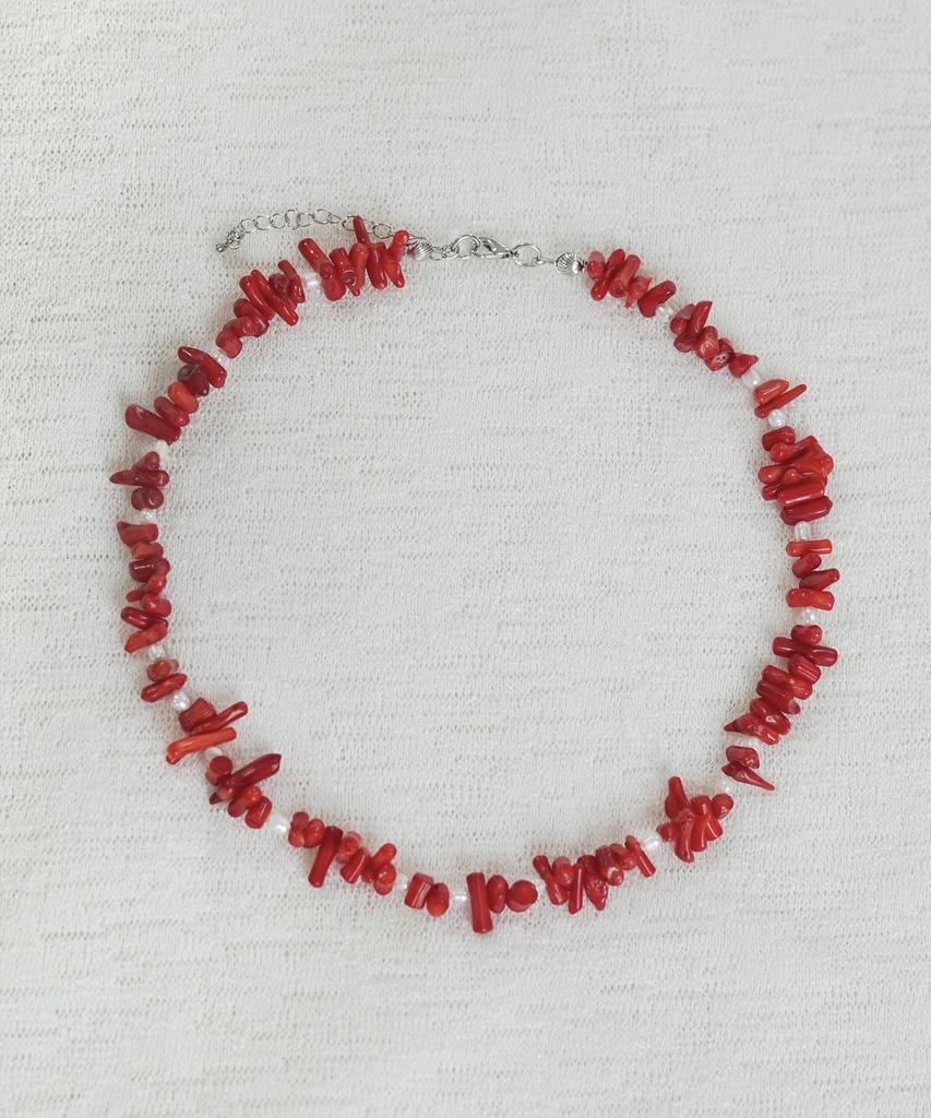 Rubati Red Coral Choker Necklace