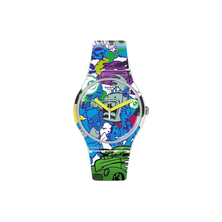 SWATCH Men 47.4mm Blue Watch SUOW133 SUOW133 Multicolor Watch Dial