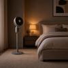 Pedestal Fan with Remote Control - 3 Oscillating Floor Fan, 7.5 Hour Timer, Adjustable Height Table and Floor Use for Bedroom Home