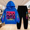 KPop Demon Hunters Printing Hoodies Sets Kids Clothes Children Hoodie+pants Suitable 3-12 Years Boys Girls Pink Black Sweatshirt