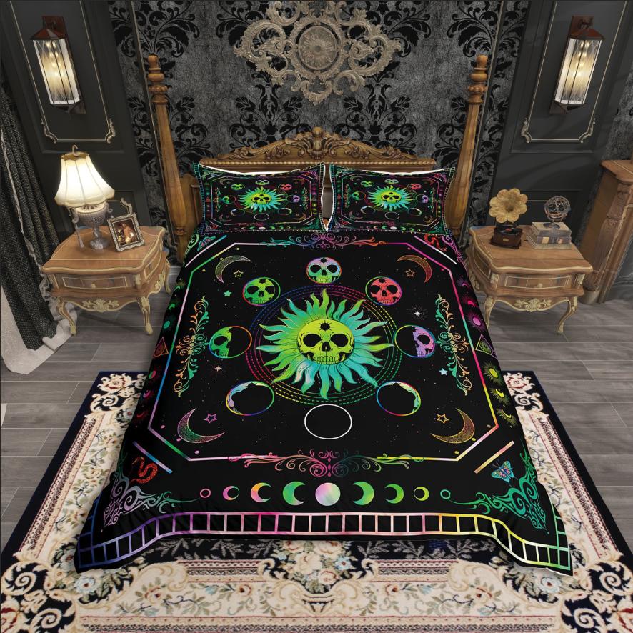 Homewish Tree of Life Duvet Cover Set,Bohemian Mandala Bedding Set,Exotic Style Comforter Cover Set