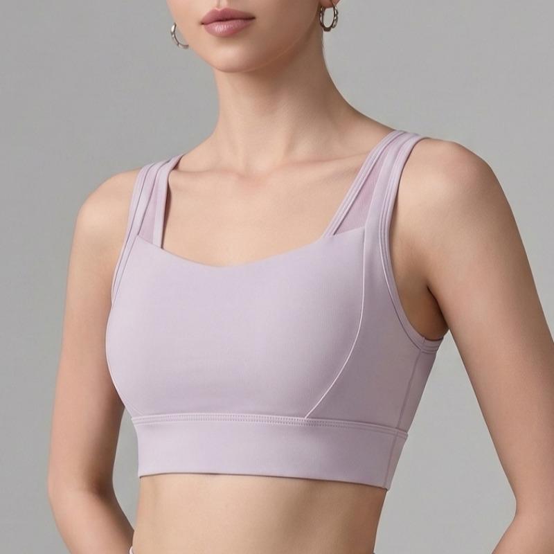 High Support Plus Size Sports Bra for Women Hollow Back Shockproof Running Fitness Tank Intimates