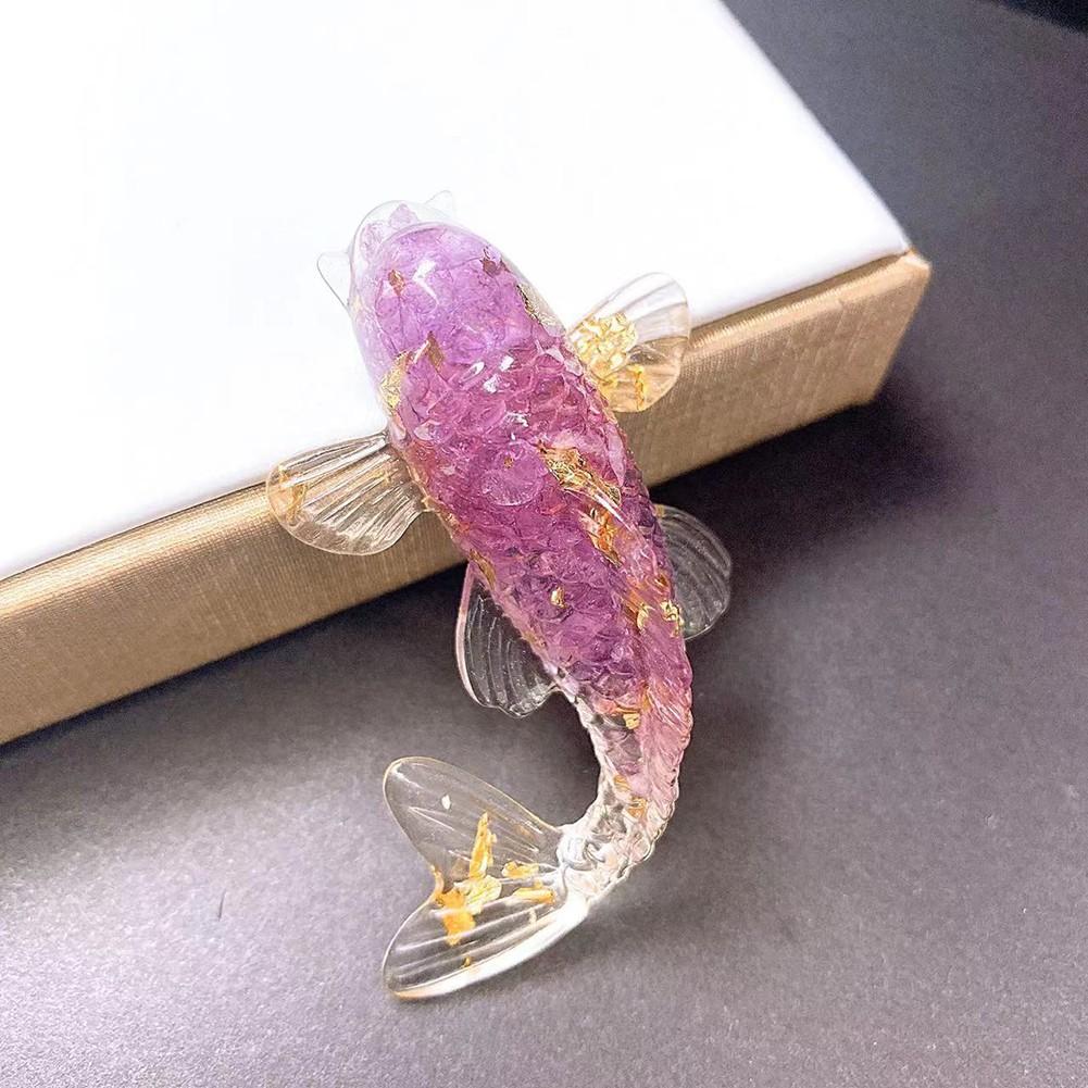 Charming Fish Ornament for Car and Home Decor Crafted from Natural For Crystal