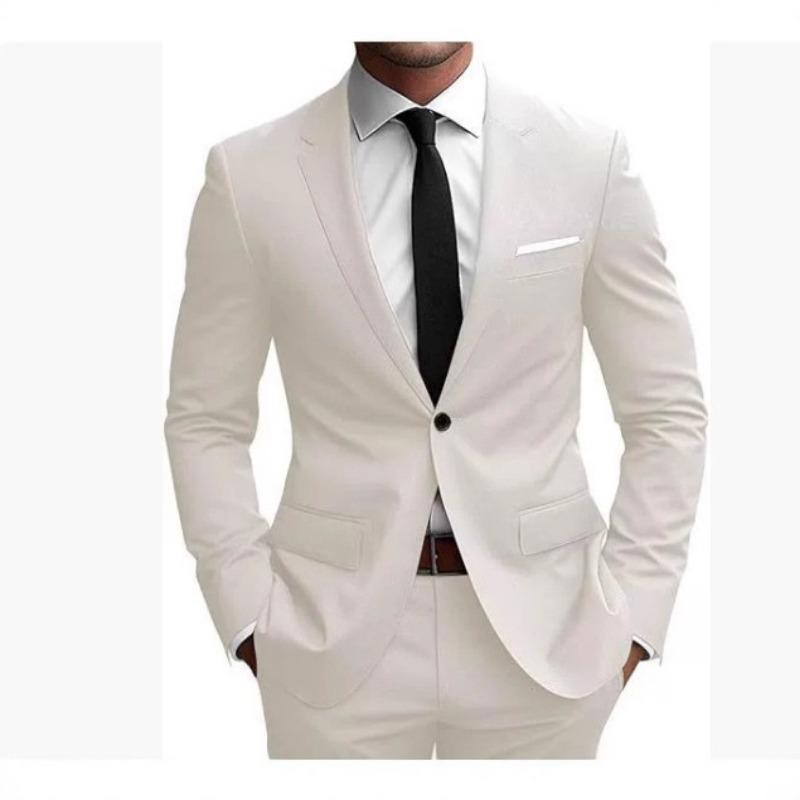 Giacca da smoking nera da uomo slim fit a un bottone per la primavera