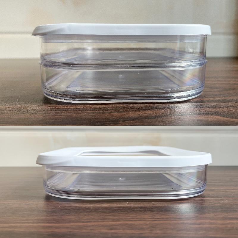 Bacon Meat-Freezer Storage Box: Transparent, Sealed Container for Household Refrigerators