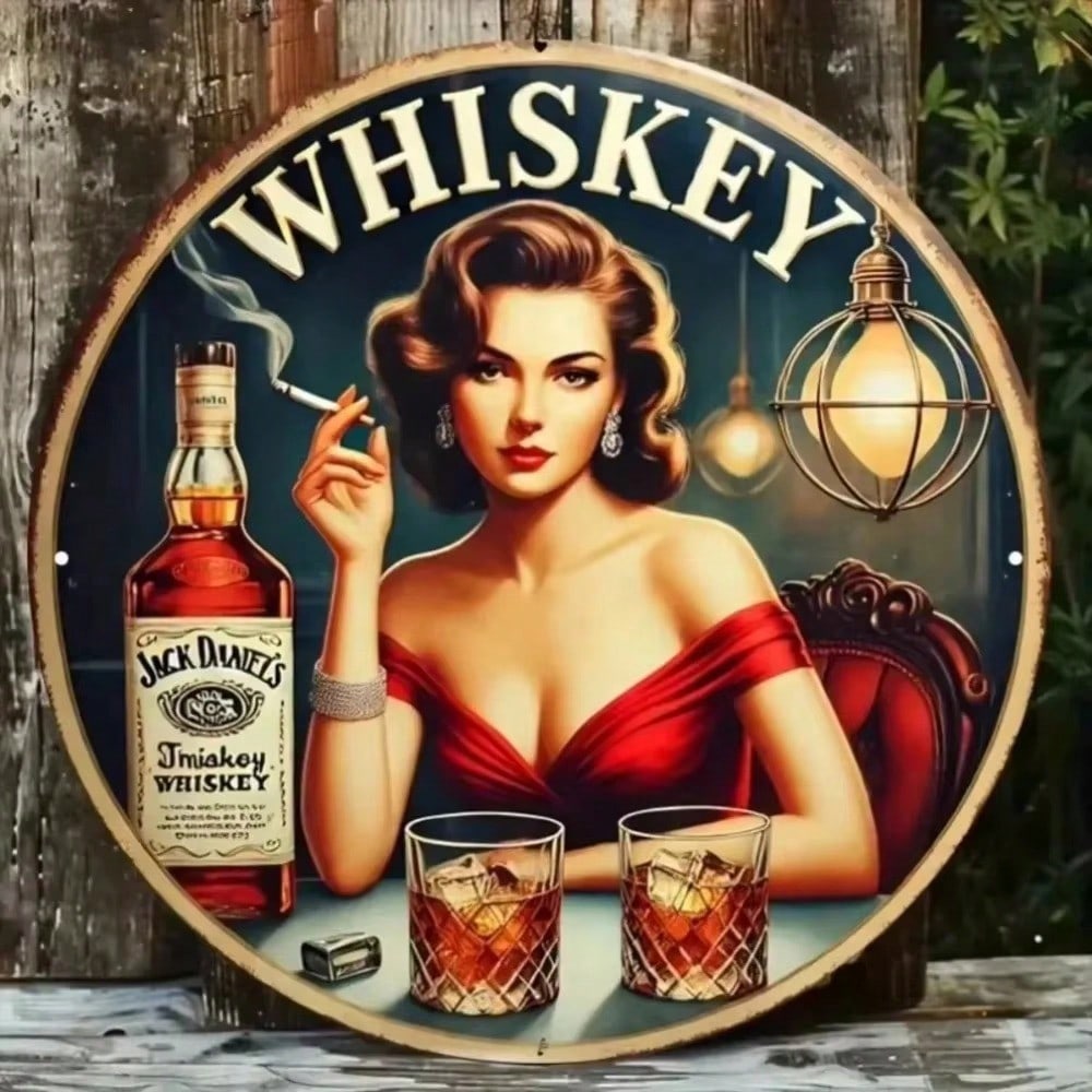 

Vintage Metal Tin Sign Lady Red Dress Poster Bar Pub Wall Art Decor Retro Home Man Cave TYA22075-20x20cm різнокольоровий
