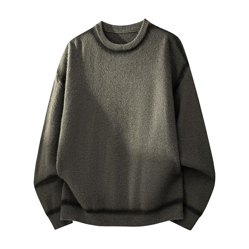 Autumn and Winter Sweater Solid Color Round Neck Long Sleeve Pullover Fashion Top