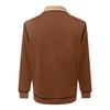 Men's Colorblock Lambskin Half Zip Stand Collar Sweatshirt Men's Sports Large Size Casual Stand Collar Sweatshirt