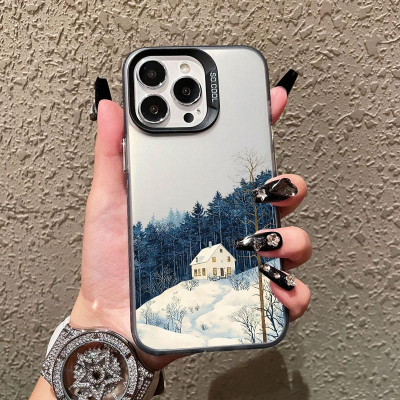 The Natural Beauty Of Lakes And Mountains Laser Phone Case For iPhone 15 14 Pro Max Plus 16 13 12 Mini 11 Pro Max Back Covers