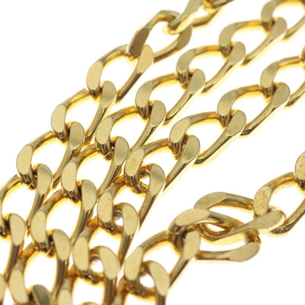Used VERSACE Medusa GP Chain Long Necklace Gold