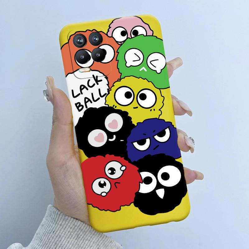 For Realme 8 Pro Case RMX3085 Soft TPU Silicone Cover Cute Cartoon Panda Phone Case For Oppo Realme8 4G 5G RMX3081 RMX3241 Funda