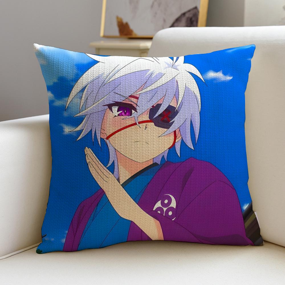 Yuuna and the Haunted Hot Springs Cushion Cover Breathable and skinfriendly linen pillowcase removable and washable cushion