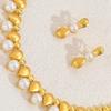 Fashionable Pearls And Metal Jewelry Collection Four Pieces Set Portable Designs Ornament for Multiple Occasions