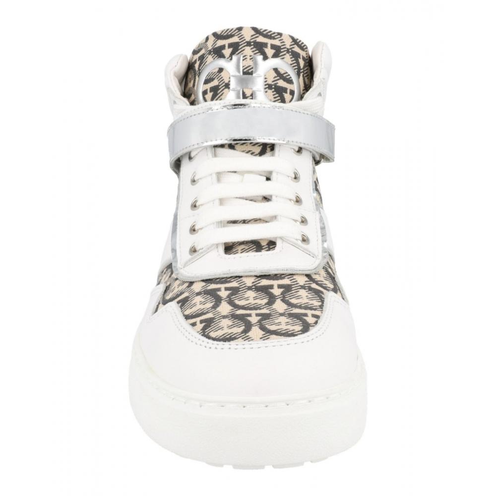 Salvatore Ferragamo Noe High Top Sneakers White