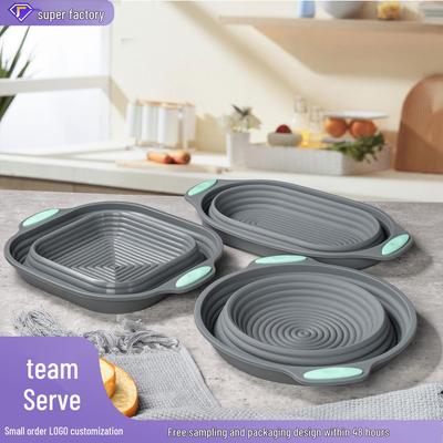 Silicone Rattan-Style Folding Bread Basket for Dough Fermentation