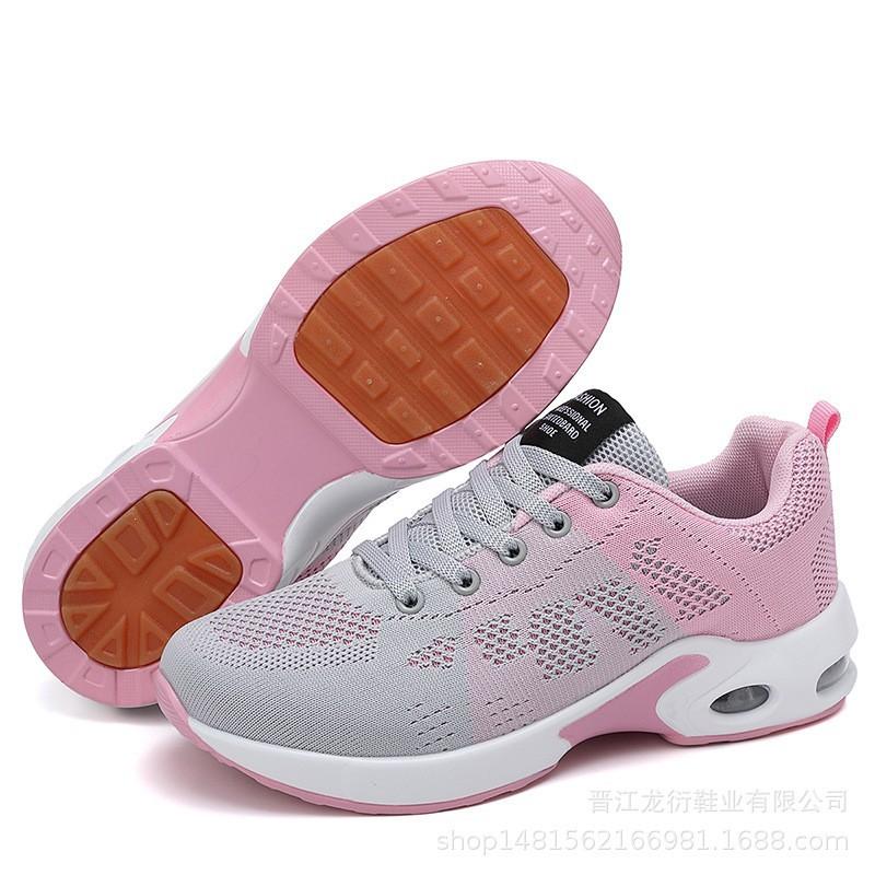 Popular Spring New Dense Mesh Fly-woven Women's Shoes Korean Version Versatile Comfortable Casual Shoes Large Size Sports Shoes