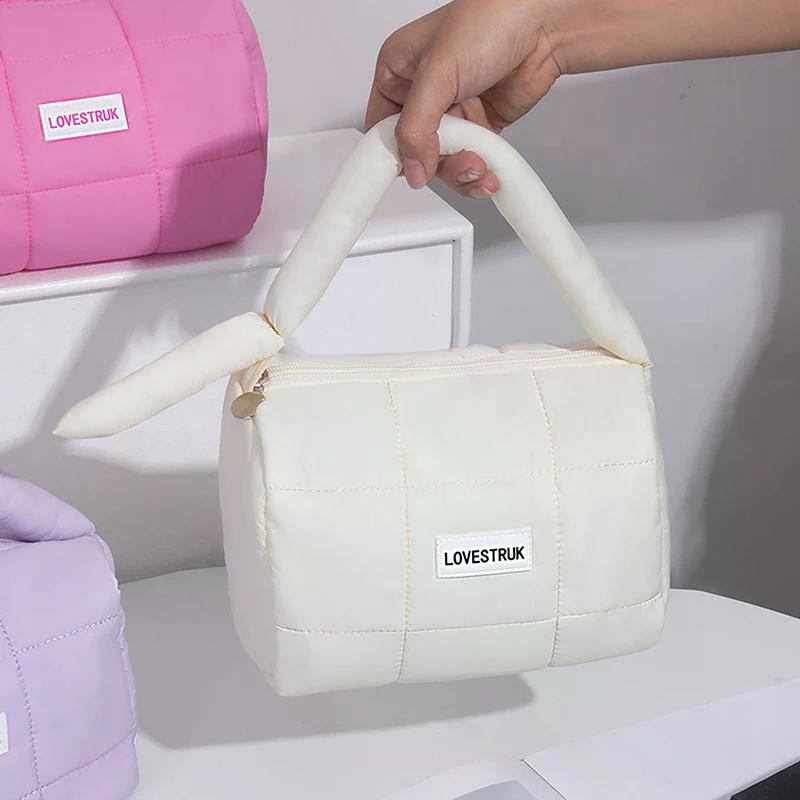 Fashionable Large Capacity Square Handbag Style Makeup Bag Travel Cosmetic Bag Waterproof Polyester Women's Toiletry Bag