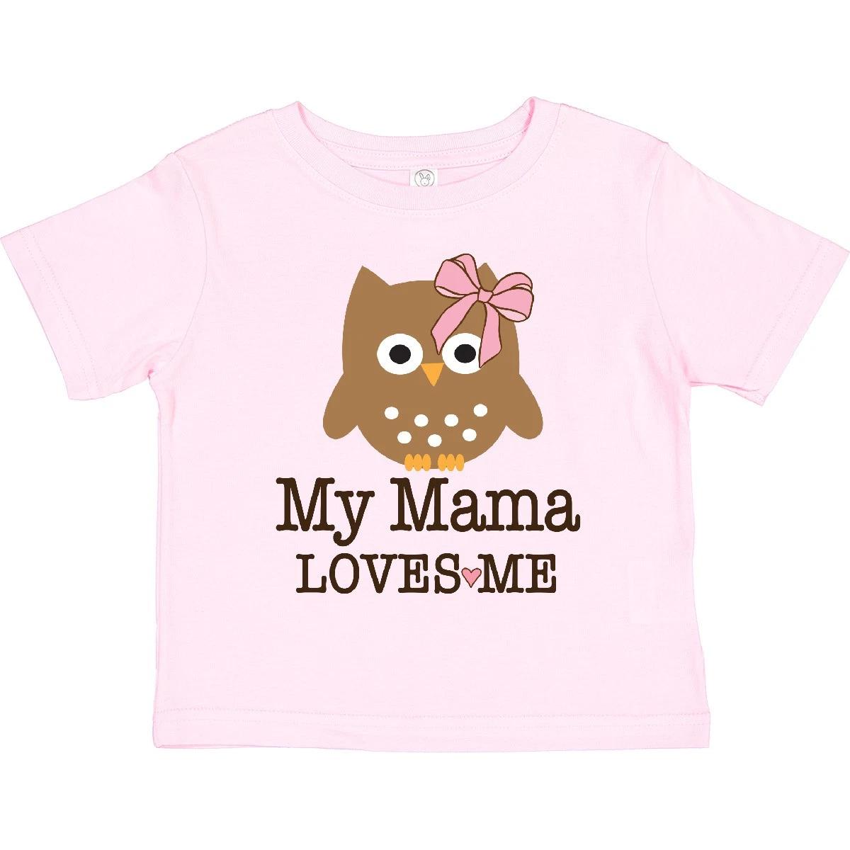 Inktastic My Mama Loves Me Owl Toddler T-Shirt Girls Mom From Girl Clothes Child 130