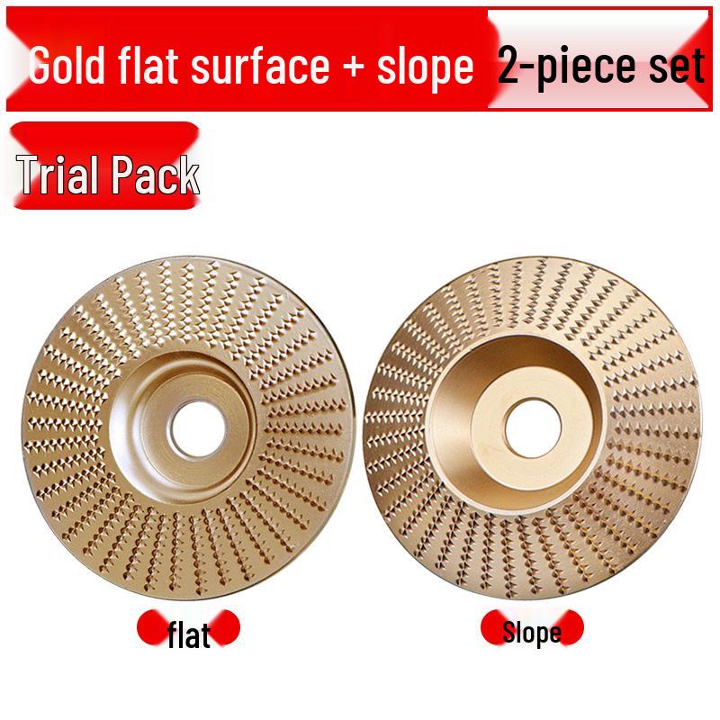 Woodworking Angle Grinder Burr Disc & Polishing Wheel Set