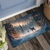 1Pcs Anti Fatigue Kitchen Rugs Merry Christmas deer Print Waterproof Non-Slip Thick Cushioned Kitchen Mat Heavy Duty Comfort Standing Mat for Kitchen