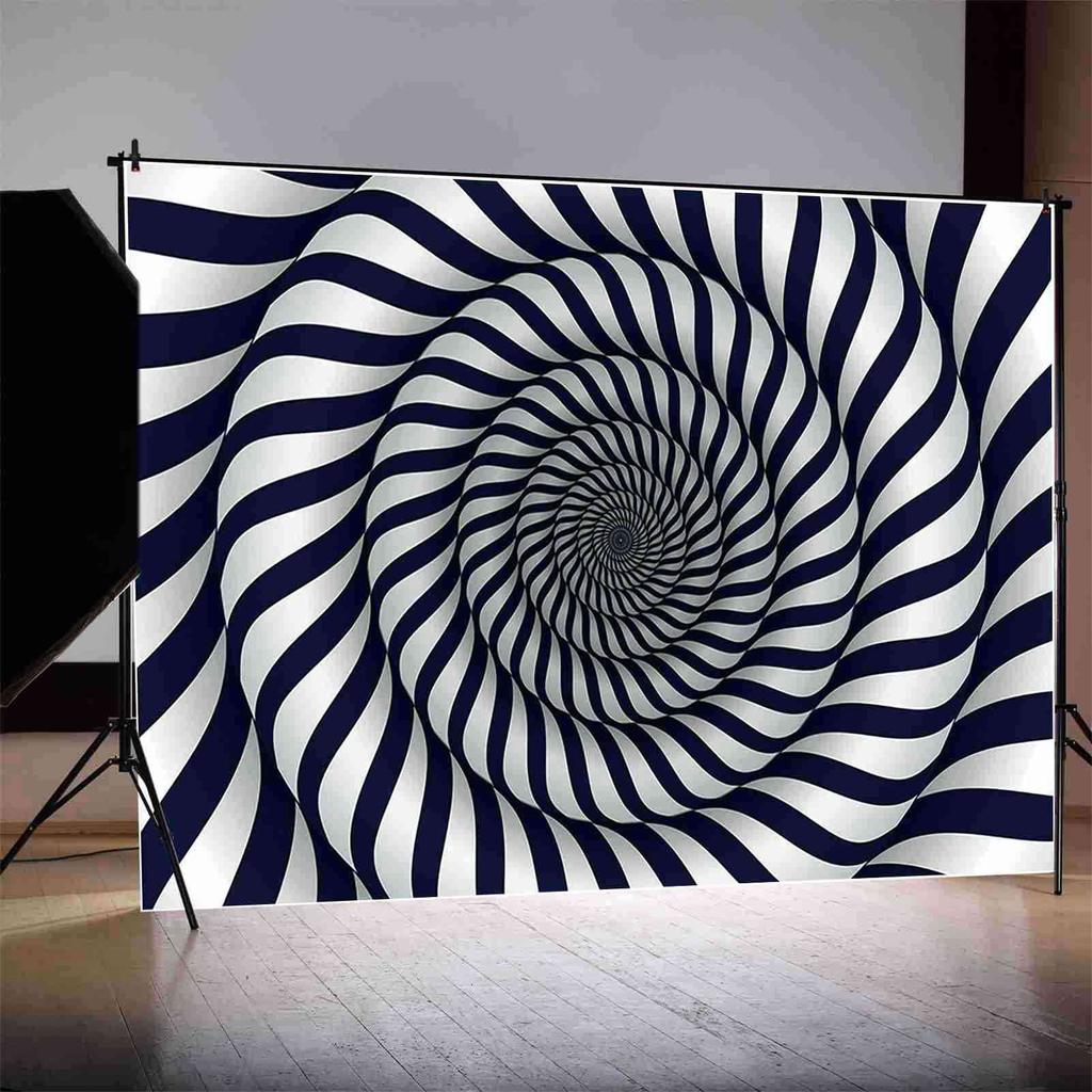 MOON.QG 3D Photography Wallpapers Backdrop Visual Illusion Background Swirl Geometric Home Wall Event Photo Studio Decorations