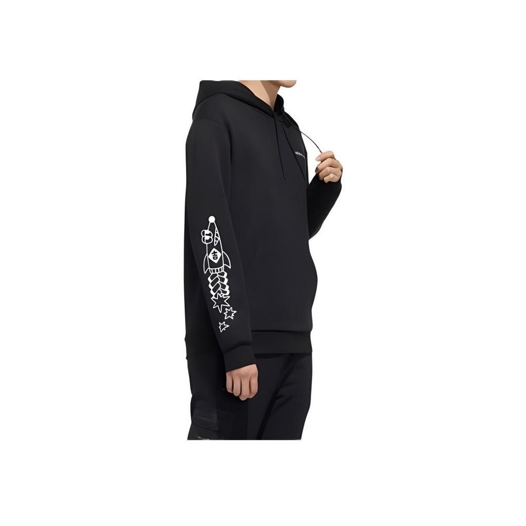 Adidas Neo New Year Limited Edition Modern Print Pullover Hoodie Men Hoodie Black GF7104