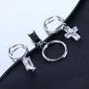 Zircon Titanium Steel Ear Studs Korean Style Dangle Earrings Hoop Earrings Cross Pendant Earrings