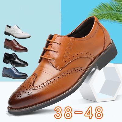 Zapatos de Cuero Casual de Negocios para Hombre Oficina Boda Banquete Talla Grande Zapatos de Cuero Zapatos de Cuero Genuino 38-48