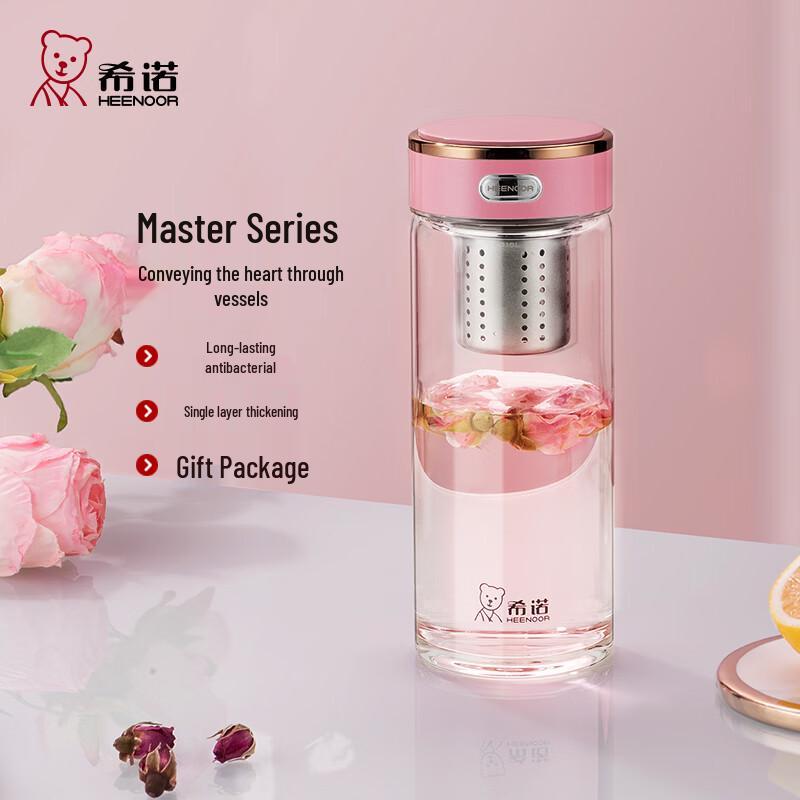 

Heenoor Single-Layer Antibacterial Glass Tea Mug for Women
